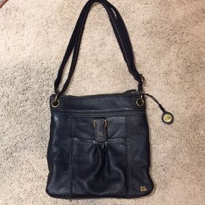 Black leather crossbody